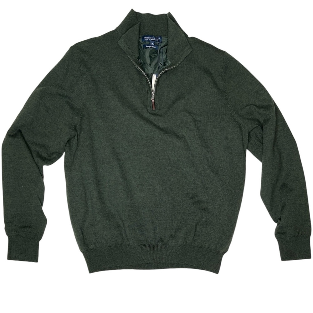 Fairway & Green Baruffa Merino Quarter Zip Windsweater Size Medium